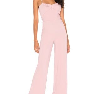 Superdown Mischa Sweetheart Jumpsuit in Blush
